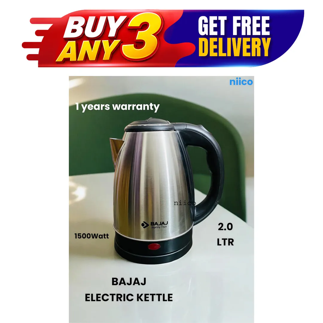 Bajaj Heavy Duty Electric Kettle = 2.0 Liter (1 Years Warranty)